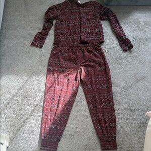 Aerie Cozy Pajamas in Burgundy
